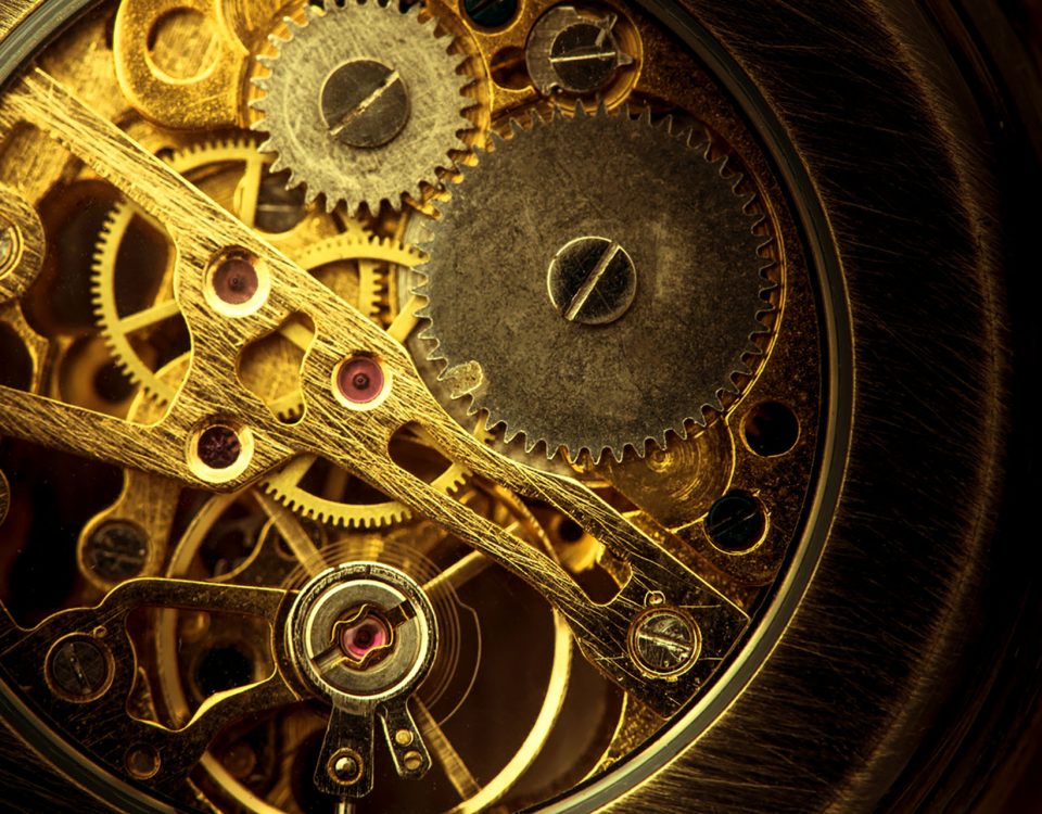 Mechanism of an old pocket watch